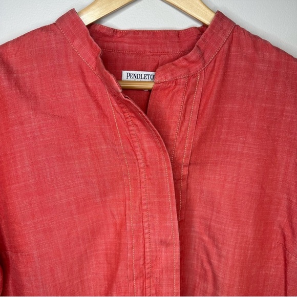 Pendleton Long Sleeve Tunic in Coral - Picture 4 of 4
